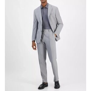 Calvin Klein Men's 2-pc Slim Fit Suit Jacket 42S Pants 38W 32L Wool Blend Grey